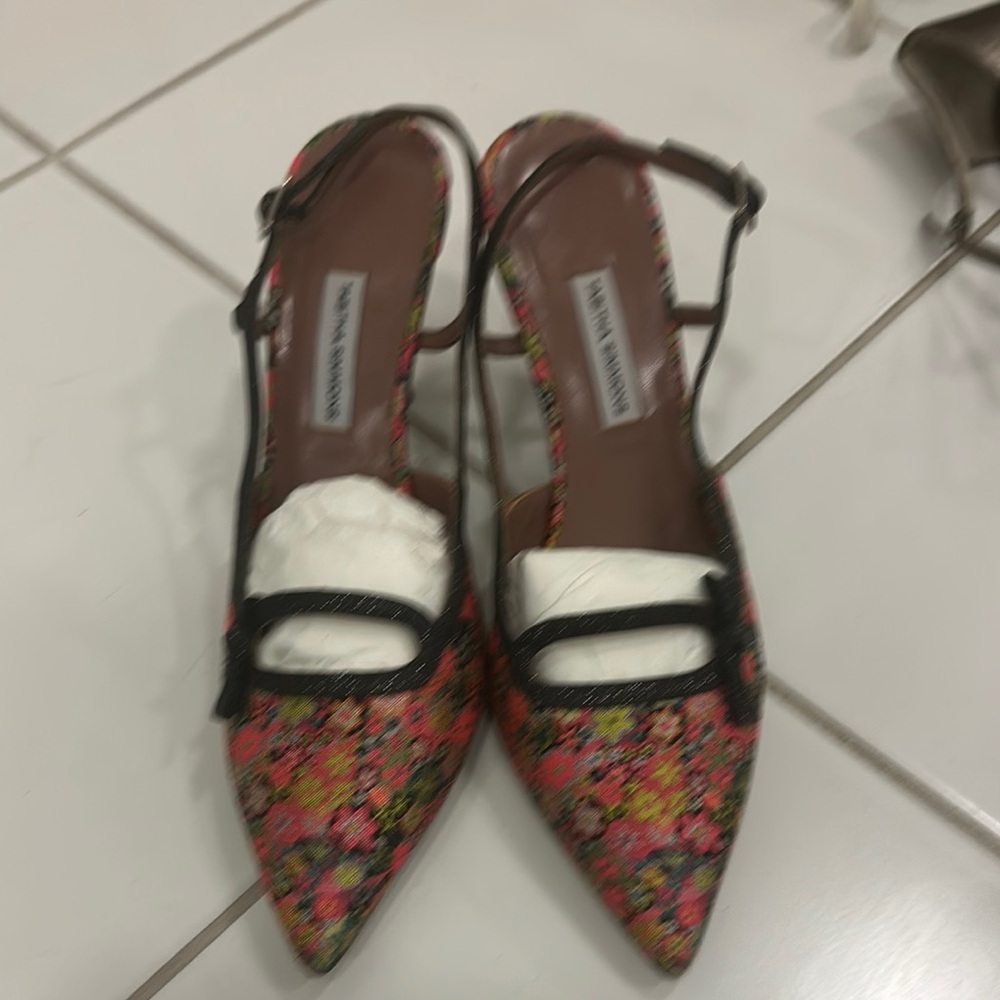 Tabitha Simmons Multicolor Floral Heels